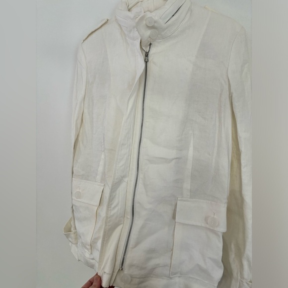 Talbots Women's white 100% Linen Jacket nwot size 12 - Picture 8 of 11